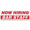 Signmission Now Hiring Bar Staff Banner Apply Inside Accepting Application Single Sided B-72-30199 - alternate 1